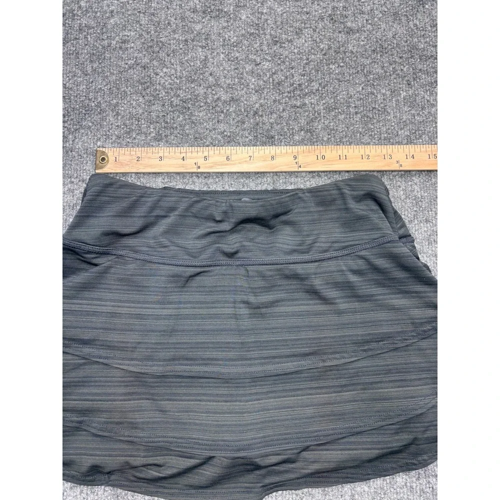 Athleta Womens Gray Space Dye Tiered Ruffle Running Tennis Skort Size S Small - Picture 2 of 4
